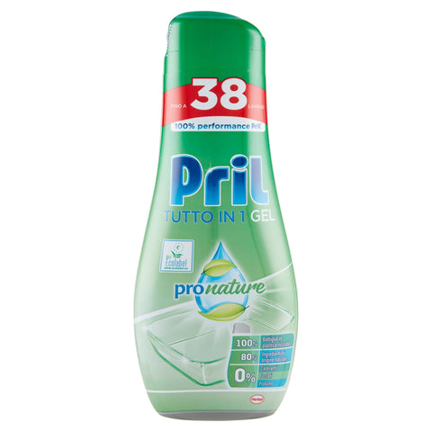 Pril Spülmaschinenreinigung Pril Gel Green All-in-1, Geschirrspülmittel, 35 + 3 Waschgänge 8015100574919