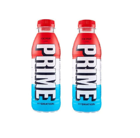 Prime Energy Drink 2x MHD 01/2025 Prime Hydration Ice Pop Energiegetränk – 500 ml 7640427570675
