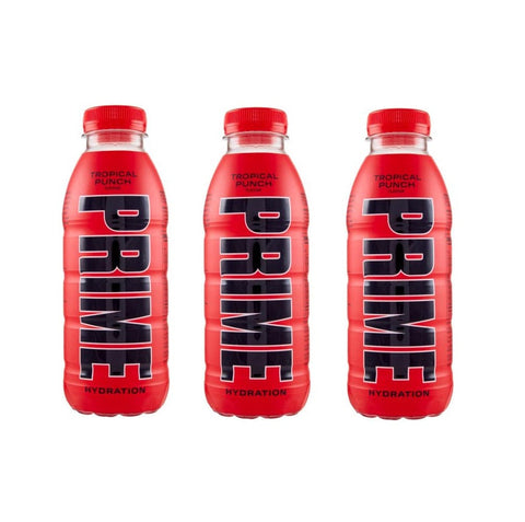 Prime Energy Drink 3x Prime Hydration Tropical Punch Energiegetränk – 500 ml