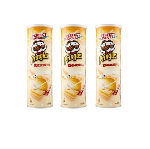 Pringles Emmental Knabbergebäck mit Emmental Kase Geschmack Chips 3x175g Original italienisch Snack