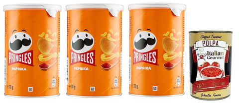 Pringles Paprika Salziger Snack mit Paprika Geschmack Kartoffelchips 3x 70g italienisch Original
