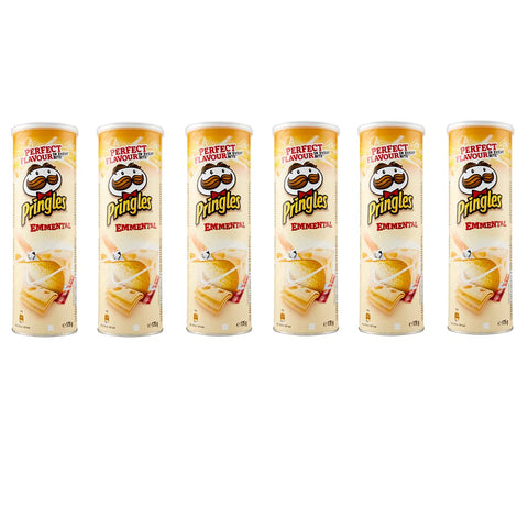 Pringles Chips 6x Pringles Emmental Knabbergebäck mit Emmental Kase Geschmack Chips 175g 5053990119325