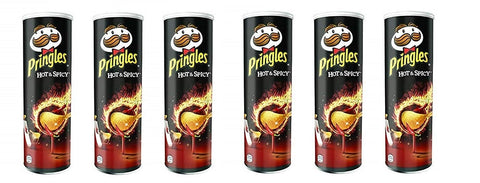 Pringles Perfect Flavour Hot & Spicy Patatine Kartoffel chips 160 g 6x italienisch Original Kartoffelchips