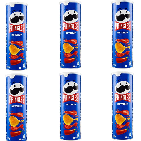 Pringles Perfect Flavour Ketchup Patatine Kartoffel chips 6x 160g Original italienisch
