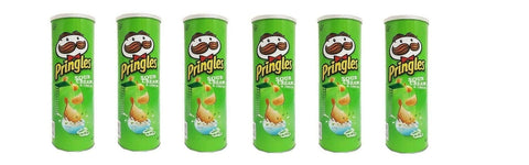 Pringles Sour Cream & Onion Patatine Sauerrahm & Zwiebel Kartoffel chips 6x160g Original italienisch Snack