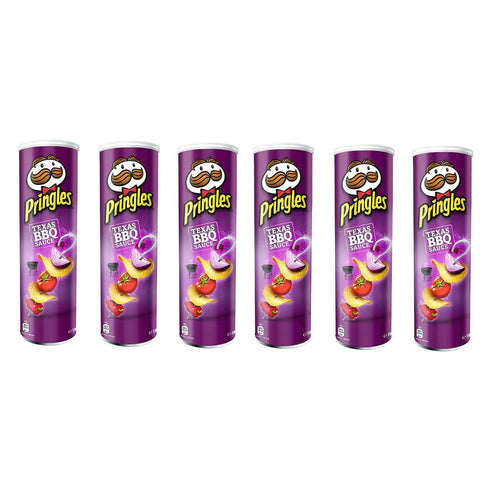 Pringles Texas BBQ Barbecue Patatine Grill Kartoffel chips 6x 160g italienisch Original