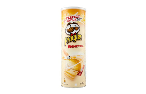 Pringles Emmental Knabbergebäck mit Emmental Kase Geschmack Chips 1x175g Original italienisch Snack