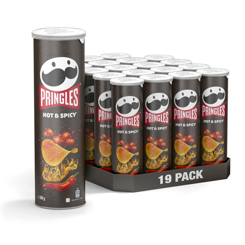 Pringles Chips Pringles Hot & Spicy | Scharfe Chips | 19er Vorratspackung (19 x 165g) 5053990139521