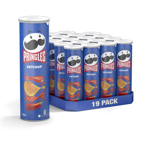 Pringles Chips Pringles Ketchup | Chips mit Ketchup Geschmack | 19er Vorratspackung (19 x 165g) 5053990146871