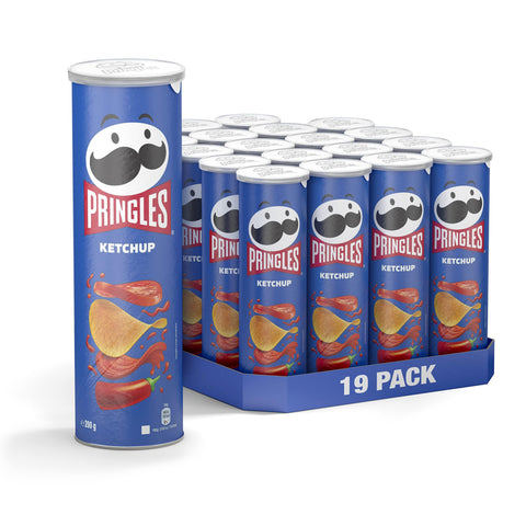 Pringles Ketchup | Chips mit Ketchup Geschmack | 19er Vorratspackung ( ) 19 x 165g Original italienisch