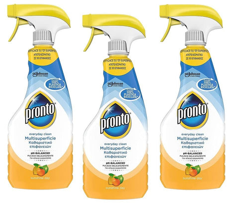 Pronto Detergente Multisuperficie Agrumi pH Balanced Mehrflächenreiniger, Zitrusduft 3x500ml Original italienisch Haushalt