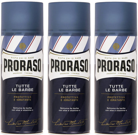 Proraso Schäume Proraso 3er Pack Proraso Blue Shaving Foam 400 ml Rasierschaum 8004395001484