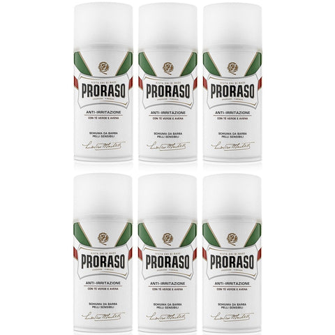 Proraso 6 er Pack Proraso White Shaving Foam Rasierschaum 300 ml italienisch Original