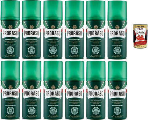 Proraso Schiuma da Barba Erfrischender Rasierschaum mit Eukalyptusöl und Menthol 12x 100ml italienisch Original