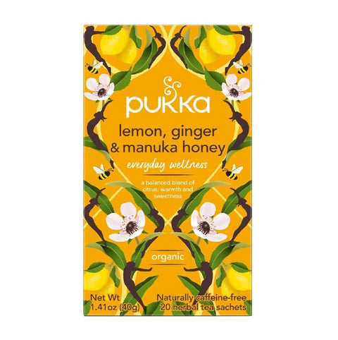 Pukka Kräutertee 3x Pukka Lemon Ginger Manuka Honey Kräutertee 20 Filter