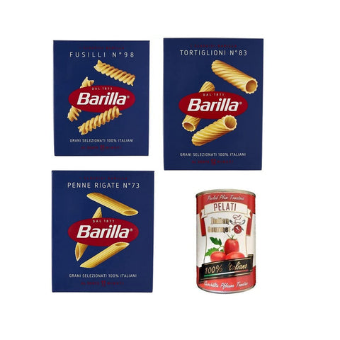 Barilla TESTPAKET Pasta Penne Rigate n°73 Fusilli n°98 Tortiglioni n°83 3x500g Original italienisch