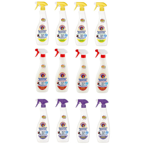 Real Chimica Test Package Chante Clair Sgrassatore Universale 3 Types ChanteClair Universal Degreaser (12 x 600 ml) italienisch Original