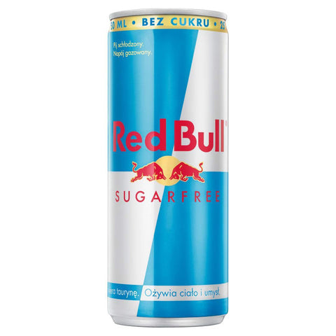 Red Bull Sugarfree mit Taurin und Koffein zuckerfrei Energiegetränk Sportgetränk Energy Drinks 48x250ml Original italienisch
