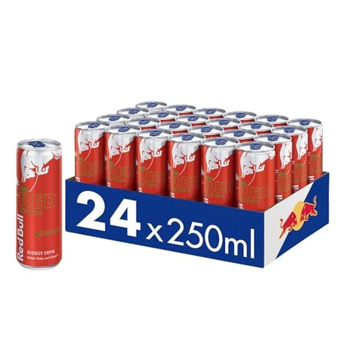Red Bull Energy Drinks Red Bull Energy Drink Red Edition - 24er Palette Dosen - Getränke mit Wassermelone-Geschmack, EINWEG (24 x 250 ml) 9002490252922