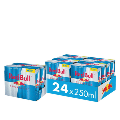 Red Bull Energy Drinks Red Bull Sugarfree, 4x6er Pack Dosen, EINWEG (24x250ML) 9002490200411