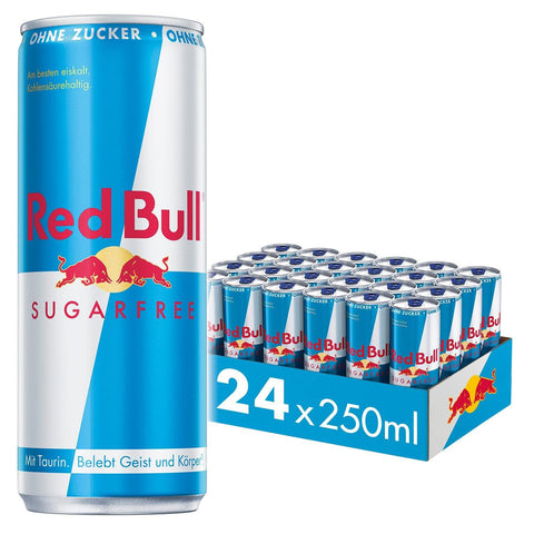 Red Bull Sugarfree Energy Drink, 24er Pack, EINWEG 24x250ml Original italienisch Getränk