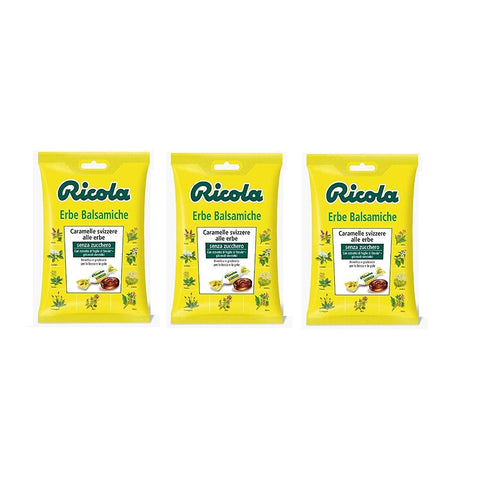 Ricola Erbe Balsamiche bonbon Balsamico Kräuter 13 Kräutern ohne zucker 70 g Frucht- & Kräuterbonbons italienisch Original