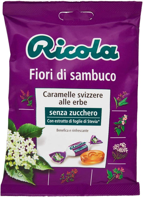 Ricola Fiori di Sambuco bonbon ältere Blumen erfrischend ohne zucker 3x 70g italienisch Original