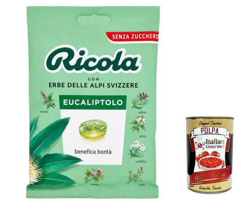 Ricola Eucaliptolo bonbon Eukalyptol und Menthol erfrischend ohne zucker 3x70g Original italienisch Getränk