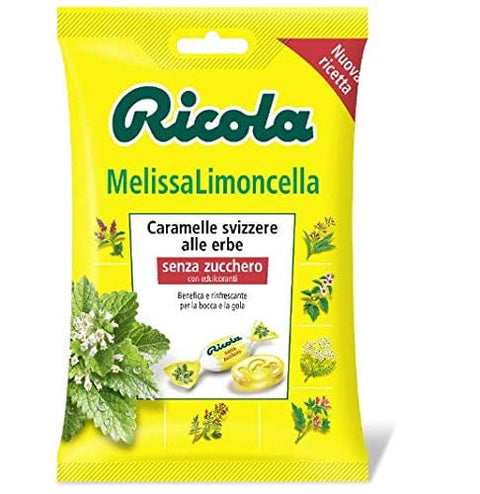 Ricola Melissa Limoncella bonbon mit Zitrone und Menthol ohne zucker 70 g Pfefferminz- & Mentholbonbons italienisch Original
