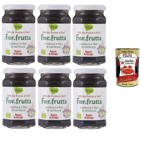 Rigoni di asiago Fiordifrutta sambuco e fiori di sambuco Holunder und Holunderblüten 6x250g Original italienisch Zutat