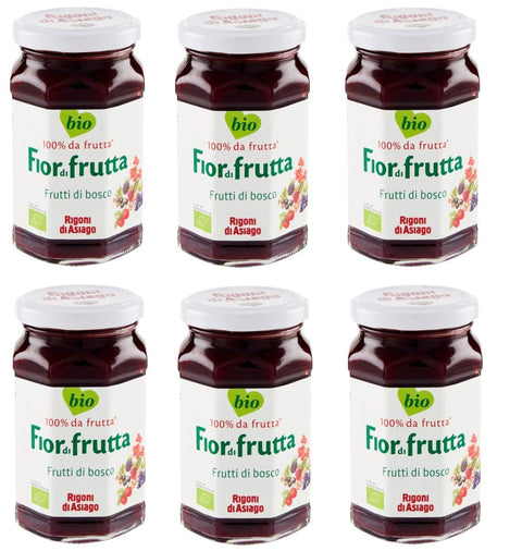 Rigoni di Asiago Konfitüren 6x Rigoni di Asiago Fiordifrutta Waldfrüchte BIO Brotaufstriche Konfitüre 250g 8001505007152