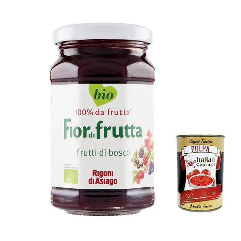 Rigoni di Asiago Konfitüren Rigoni di Asiago 6x 250g - Fiordifrutta Fruchtaufstrich - Erdbeeren und Wald-Erdbeeren -Aufstrich, Marmelade Konfitüre Brotaufstriche Original italienisch inkl. Italian Gourmet Polpa 400g 8032804040014