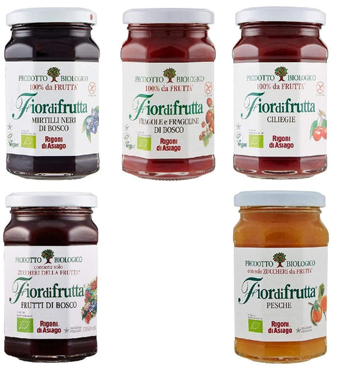 Rigoni di Asiago Konfitüren Rigoni di Asiago Fiordifrutta Testpaket Italienische Marmelade Marmelade BIO 5X 250g