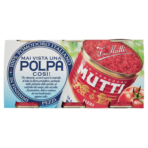 Mutti Tomaten gestückelt 3 Ds, Pck 1x1200ml Original italienisch Zerkleinerte Tomaten