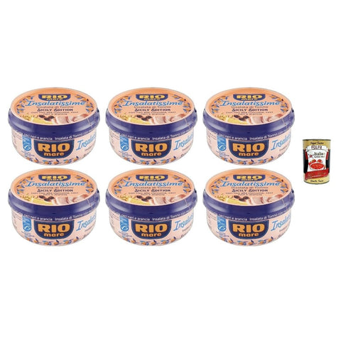 Rio Mare Fertiggerichte Rio Mare Insalatissime Sicily Edition mit Kurkuma Reis, schwarzen Kichererbsen und Orange, ohne Konservierungsstoffe, Dose mit 220 gr italienisch Original