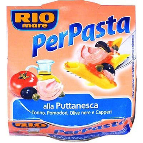 Rio Mare Per Pasta "Puttanesca" Thunfisch in Olivenöl mit Gemüse . 320 gr italienisch Original
