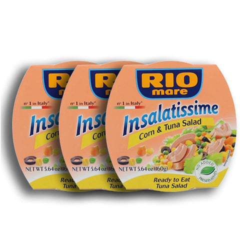 Rio Mare 3 Salat in Dosen 3x160g Original italienisch Fisch- & Meeresfrüchtesalate