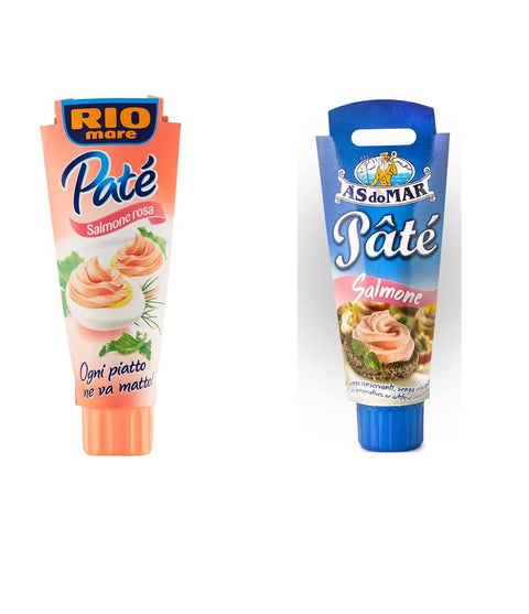 Rio Mare Patè Tonno Salmone rosa Lachs Thunfischcreme Streichfähige AS do MAR Patè Salmone 100 g 100 g 1x italienisch Original