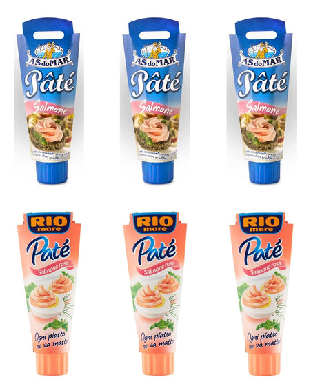 Rio Mare Patè Tonno Salmone rosa Lachs Thunfischcreme Streichfähige 3x AS do MAR Patè Salmone 3x 100g italienisch Original
