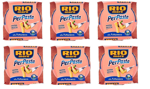 Rio Mare Per Pasta Puttanesca Thunfisch in Olivenöl mit Gemüse 2x 160g 3x Original italienisch