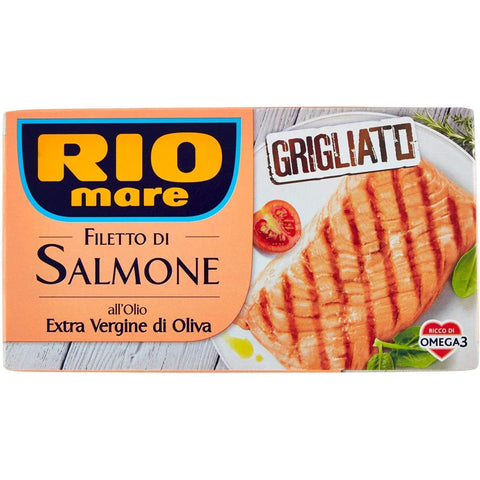 Rio Mare Salmone Grigliato Gegrilltes Lachsfilet geräuchert Olivenöl 125g 3x Original italienisch