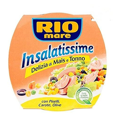 Rio Mare Fleisch, Geflügel & Wild 3x Rio Mare Tonno Insalatissime Delizia Mais e Tonno Mais und Thunfisch 160g 8004030022010