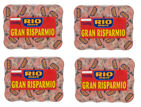 Rio Mare Fleisch, Geflügel & Wild 48x Rio Mare Tonno all'Olio di Oliva Thunfisch in Olivenöl 80g 8004030103351