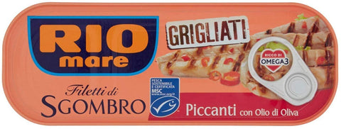 Rio Mare filetti di Sgombro scharf gegrillte Makrelenfilets mit Olivenöl 120 g 6x italienisch Original Fleischkonserve