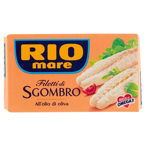 Rio Mare Makrelenfilets in Olivenöl reich an Omega 3 125 g 6x italienisch Original Pastasauce + kostenlos polpa 400 g