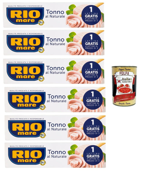 Rio Mare Tonno al Naturale, Natürlicher Thunfisch, Thunfisch hochwertiger gelbe Flossen 4 x 80 g italienisch Original