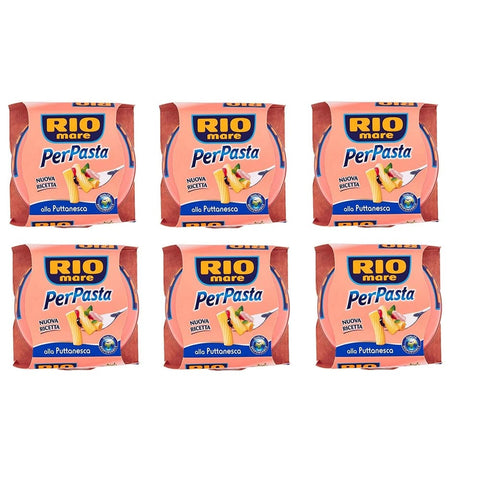 Rio Mare Fleisch, Geflügel & Wild Rio Mare Per Pasta Puttanesca Thunfisch in Olivenöl mit Gemüse 2x 160g 3x Original italienisch 8004030353114