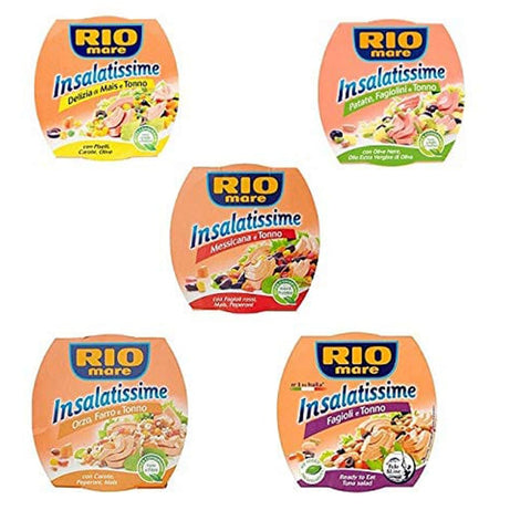 Rio Mare Fleisch, Geflügel & Wild Rio Mare TESTPAKET Insalatissime Thunfisch in Olivenöl Thunfischsalate 5 x 160 g Fleisch, Geflügel & Wild italienisch Original 8004030026056