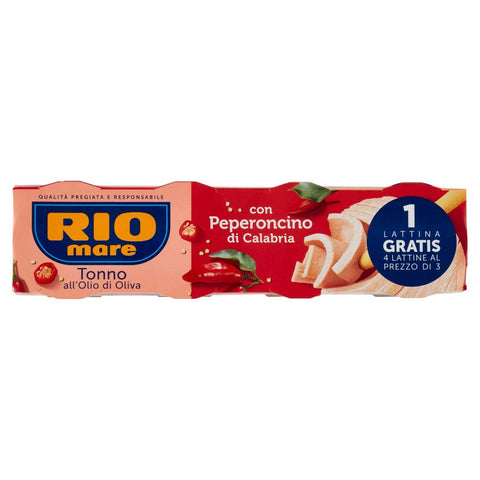 Rio Mare Thunfisch in Olivenöl mit Chili 4x80g Original italienisch Feinkost