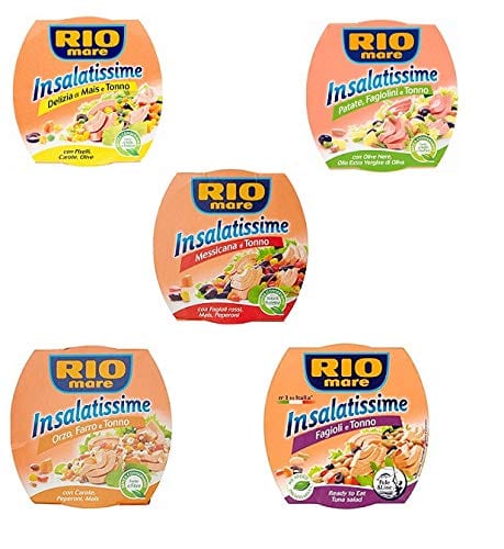 Rio Mare Fleisch, Geflügel & Wild TESTPAKET Rio Mare Insalatissime Thunfisch in Olivenöl Thunfischsalate 5 x 160g 8004030026056